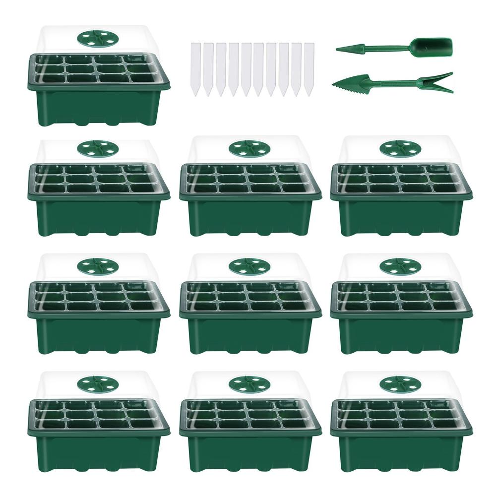 10 Set Seed Trays Seedling Starter Tray (12 Cells per Tray)  |   Garden Tools Garden Tools Garden Tools