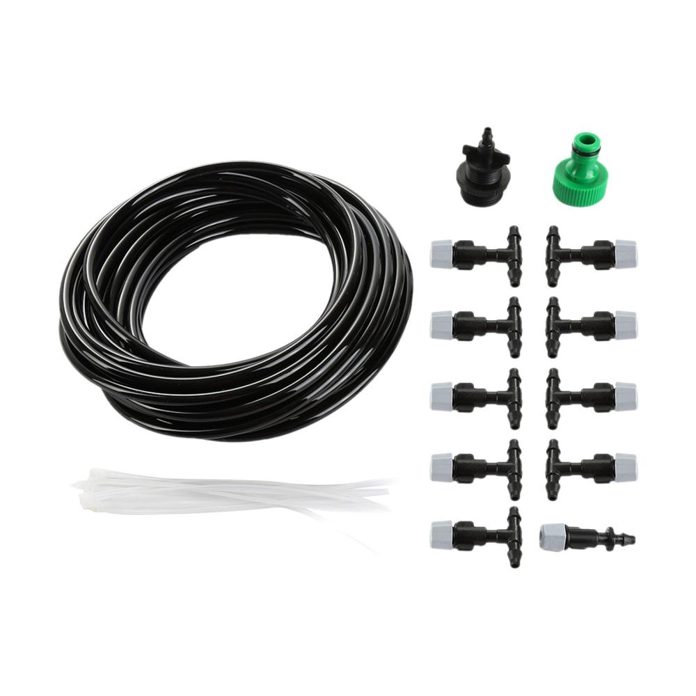 10M/32.8FT DIY Misting Irrigation Kit with Hose Nozzles Quick Connectors Self-Watering System Distribution Tubing for Plants Greenhouse Patio Lawn Flower Beds  |   Watering Deco & Irrigation Gardening Watering Deco & Irrigation