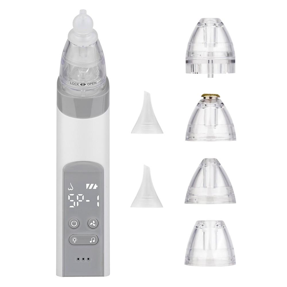 2 in 1 Baby Nasal Aspirator & Blackhead Remover Vacuum Electric Nose Suction Nose Cleaner with 3 Suction Strengths LED Display  |   Storage & Organization Housekeeping Appliance Green / White