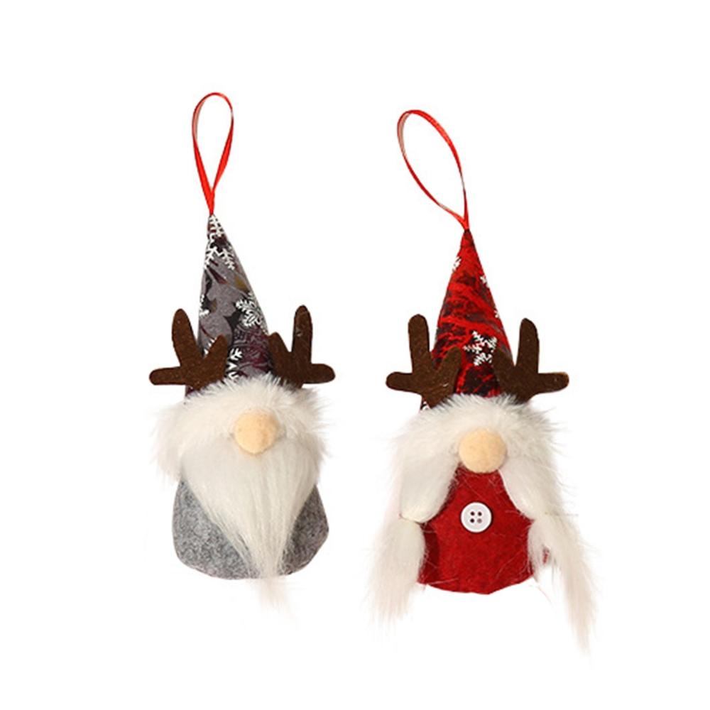 2 Pcs Elf Hat Couple Doll Antler Faceless Doll Christmas Tree Decoration Accessories Christmas Pendant  |   Christmas Supplies Christmas Supplies Christmas Supplies