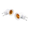 2PCS EU Plug to E27 Adapter LEDs Light B-ulb Converter Socket Holder with ON/OFF Button Switch Portable  |   Indoor Lighting Indoor Lighting Indoor Lighting