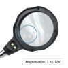 3.5X 12X Desktop Magnifier LED Light Helping Hands Table Magnifier Glass Stand with Alligator Clips Adjustable Magnifying Glass for Helping Hand Repair Reading Crafts Sewing  |   Convenient Living Appliance Convenient Living Appliance Convenient Living Appliance