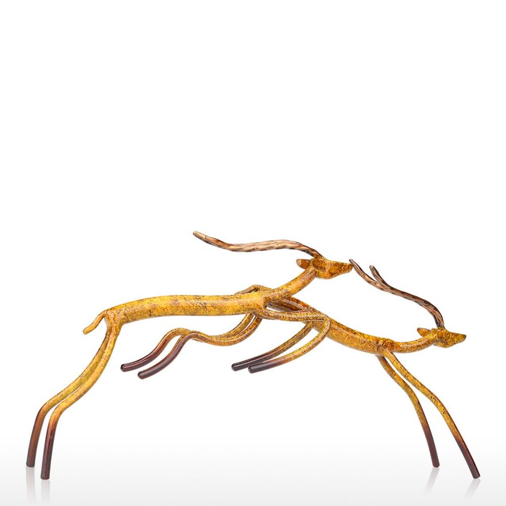 3 Antelopes Tooarts Iron Sculpture Home Decoration Crafts Animal Sculpture  |   Metal Crafts Arts & Crafts Metal Crafts