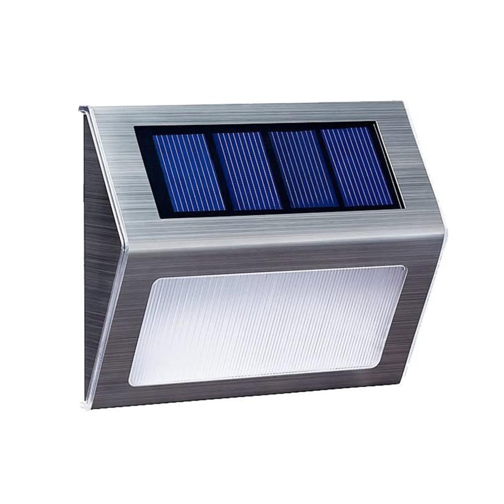 3 Leds Stainless Steel Solar Garden Light for Outdoor Stairs Paths Patio Solar Street Light  |   Outdoor Lighting Lights & Lighting Outdoor Lighting