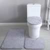 3PCS Bath Mat Toilet Lid Cover U-Shaped Rug Non Slip Soft Floor Rug Water Absorbent Marbling Door Mat Bathroom Rug Carpet Seat Cover Rug Set  |   Convenient Living Appliance Convenient Living Appliance Convenient Living Appliance