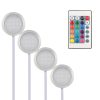 4PCS Slim Round Shape RGB LED Cabinet Light Kit  |   Indoor Lighting Indoor Lighting Indoor Lighting