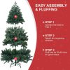 7FT Christmas Tree 1599 Branch Tips Automatic Open Premium Artificial Xmas Tree with Metal Stand Base Easy Assemble and Foldable for Home / Office / Party / Shop Decoration  |   Christmas Supplies Christmas Supplies Christmas Supplies