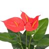 Artificial Anthurium Plant with Pot 45 cm Red and Yellow  |   Garden Tools Garden Tools Garden Tools