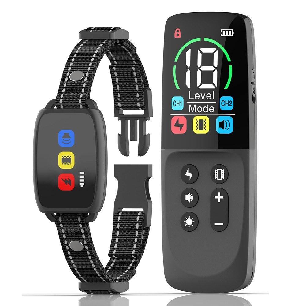 Bark Collar Remote Control Dog Training Collar IP67 Waterproof and Dustproof Adjustable Levels Long Standby Time Suitable for Dogs Weighing 8-120 Pounds for Large Medium Small Dogs  |   Dog & Cat Supplies Dog & Cat Supplies Black