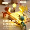 Cartoon Night Light Kid Lamp Mini Deer LED Desk Lamps Cute DIY Portable with Adjustable Phone Holder for Kids Students Bedroom Bookends Nursery Room  |   Indoor Lighting Indoor Lighting Beige/ Blue/ Green/ Pink/ Yellow/ Orange