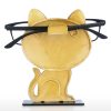 Cat Shaped Eyeglass Rack Glasses Eyewear Holder Animal Shaped Spectacle Display Stand  |   Metal Crafts Arts & Crafts Black And Yellow