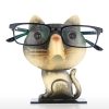 Cat Shaped Eyeglass Rack Glasses Eyewear Holder Animal Shaped Spectacle Display Stand  |   Metal Crafts Arts & Crafts Black And Yellow