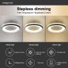 Ceiling Fan with Lighting LED Light Stepless Dimming Adjustable Wind Speed Remote Control Without Battery Modern LED Ceiling Light for Bedroom Living Room Dining Room  |   Indoor Lighting Indoor Lighting Indoor Lighting