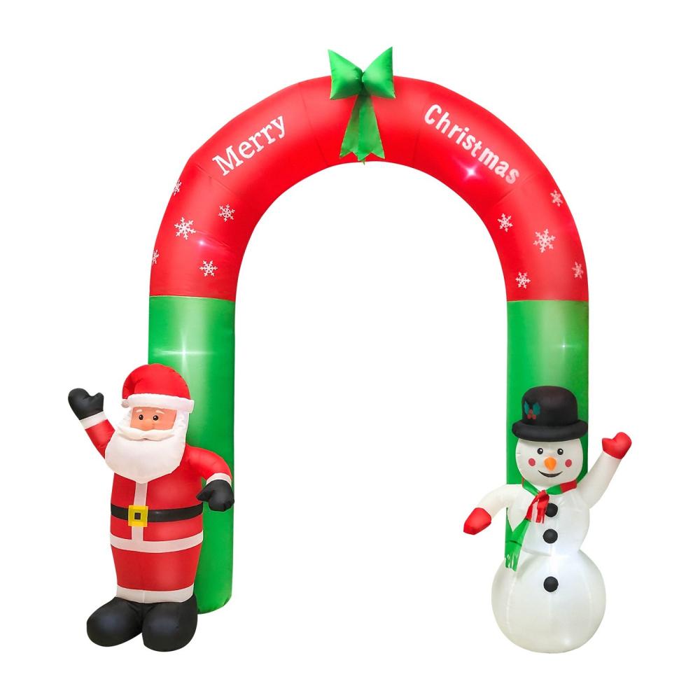 Christmas 8FT Inflatable Santa Claus and Snowman Arch Yard Decoration LED Lights Outdoors Ornaments  |   Christmas Supplies Christmas Supplies Christmas Supplies