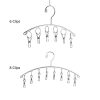 Clothes Hanger 6 Clips Stainless Steel  |   Storage & Organization Housekeeping Appliance Silver