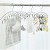 Clothes Hanger 6 Clips Stainless Steel  |   Storage & Organization Housekeeping Appliance Silver