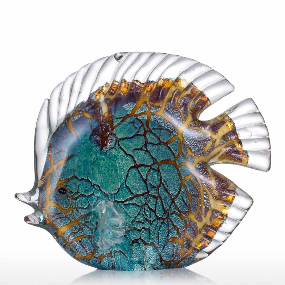 Colorful Spotted Tropical Fish Tooarts Glass Sculpture Home Decoration Fish  |   Glass Crafts Arts & Crafts Blue