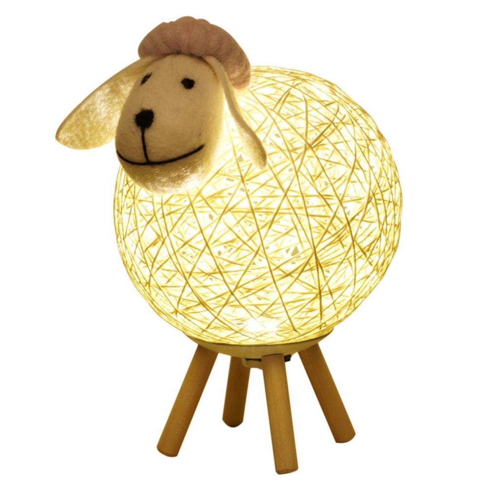 Dimming LEDs Night Light for Kids Cute Sheep Remote Controller Yarn-ball Design Hand-woven Lampshade Moon Lamp with Timer Function Nursery Lamp USB Baby Nightlight for Bedroom Home Indoor Decoration  |   Indoor Lighting Indoor Lighting Indoor Lighting