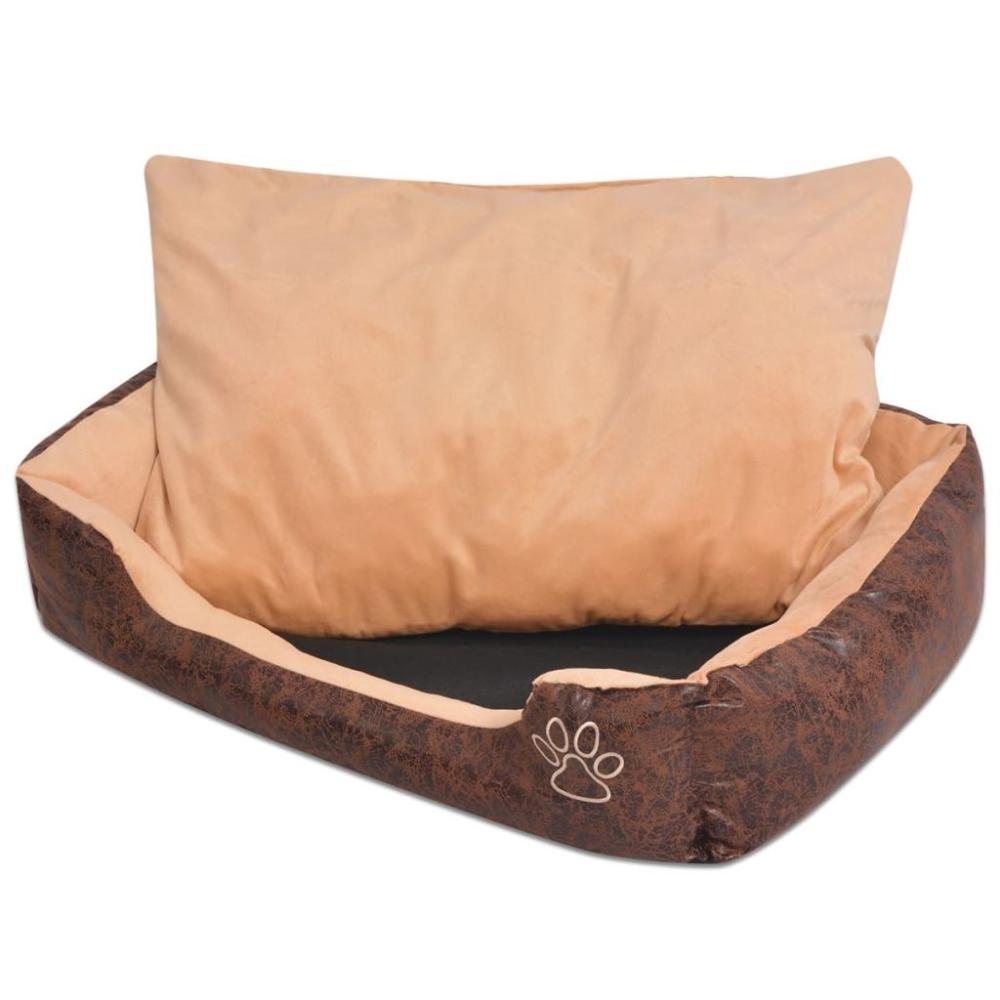 Dog bed with cushion PU artificial leather size XL Brown  |   Other Pet Supplies Other Pet Supplies Brown