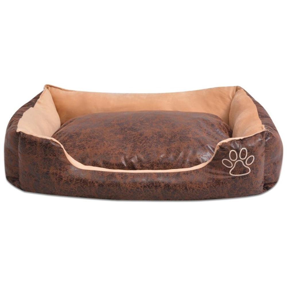 Dog bed with cushion PU synthetic leather size S Brown  |   Other Pet Supplies Other Pet Supplies Brown