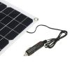 Dual Output Solar Power Energy Charging Panel With Car Charger  |   Outdoor Lighting Lights & Lighting Black/ White