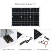 Dual Output Solar Power Energy Charging Panel With Car Charger  |   Outdoor Lighting Lights & Lighting Black/ White