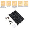 Dual Output Solar Power Energy Charging Panel With Car Charger  |   Outdoor Lighting Lights & Lighting Black/ White