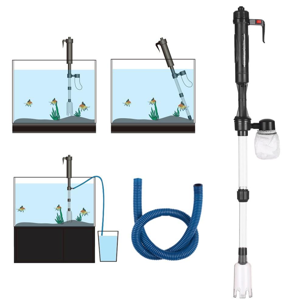 Electric Aquarium Fish Tank Water Changer Sand Washer Vacuum Siphon Operated Gravel Cleaner Aquarium Cleaning Tool  |   Fish & Aquariums Pet Supplies Fish & Aquariums