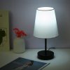 Fabric Bedside Table Lamp with 3 Light Colors LED Bulb  |   Indoor Lighting Indoor Lighting Indoor Lighting