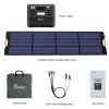 Fossibot F2400 Portable Power Station with SP200 Solar Panel 2048Wh/51.2V Safe LiFePO4 Solar Generator Power 1100W Max Input Power  |   Garden Energy Equipment Garden Energy Equipment Black/ Green