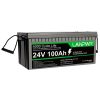 LANPWR 24V 100Ah Lifepo4 Lithium Battery Pack Backup Power for RVS, Camper, Solar System, Electric Boat, Trolling Motor, Off-Grid Applications  |   Garden Energy Equipment Garden Energy Equipment Black