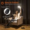 LED Floor Lamp Modern Standing Lights Reading Light(Without Remote)  |   Indoor Lighting Indoor Lighting Black