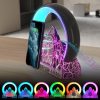 LED Table Lamp Sunrise Colorful Ambient Light with Built-in BT Speaker Alarm Clock Wireless Charging Function Support Tuya App Control  |   Indoor Lighting Indoor Lighting Black/ White