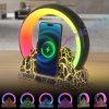 LED Table Lamp Sunrise Colorful Ambient Light with Built-in BT Speaker Alarm Clock Wireless Charging Function Support Tuya App Control  |   Indoor Lighting Indoor Lighting Black/ White