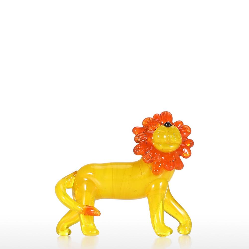 Little Lion Glass Ornament Animal Statue Figurine Hand Blown Glass Art Home Decor  |   Metal Crafts Arts & Crafts Metal Crafts