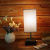 Lixada Pulling Switch Bedside Table Lamp(no bulb)  |   Indoor Lighting Indoor Lighting Black Base/ Gray Lampshade