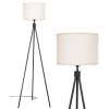 Metal Tripod Floor Lamp with E26 7W LED Bulb Standing Lamp Tall Lights for Living Room Bedroom Office Study  |   Indoor Lighting Indoor Lighting Black