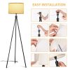 Metal Tripod Floor Lamp with E26 7W LED Bulb Standing Lamp Tall Lights for Living Room Bedroom Office Study  |   Indoor Lighting Indoor Lighting Black