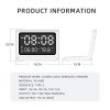 Multifunctional Digital Mirror Clock 15W Wireless Charging Alarm Clock with Large Dimmable Display Screen Snooze Function USB Output for Bedroom Living Room Office  |   Convenient Living Appliance Convenient Living Appliance Black/ White