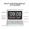 Multifunctional Digital Mirror Clock 15W Wireless Charging Alarm Clock with Large Dimmable Display Screen Snooze Function USB Output for Bedroom Living Room Office  |   Convenient Living Appliance Convenient Living Appliance Black/ White