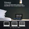 Multifunctional Digital Mirror Clock 15W Wireless Charging Alarm Clock with Large Dimmable Display Screen Snooze Function USB Output for Bedroom Living Room Office  |   Convenient Living Appliance Convenient Living Appliance Black/ White