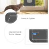 Pet Screen Door Magnetic Flap Screen Automatic Lockable Black Door for Small Cat Kitten Puppy  |   Dog & Cat Supplies Dog & Cat Supplies Black