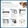 Pet Screen Door Magnetic Flap Screen Automatic Lockable Black Door for Small Cat Kitten Puppy  |   Dog & Cat Supplies Dog & Cat Supplies Black