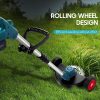 Portable Brushless Lawn Mower Electric Grass Cutter with Auxiliary Wheels (2 pcs Batteries)  |   Garden Tools Garden Tools Garden Tools