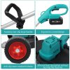 Portable Brushless Lawn Mower Electric Grass Cutter with Auxiliary Wheels (2 pcs Batteries)  |   Garden Tools Garden Tools Garden Tools