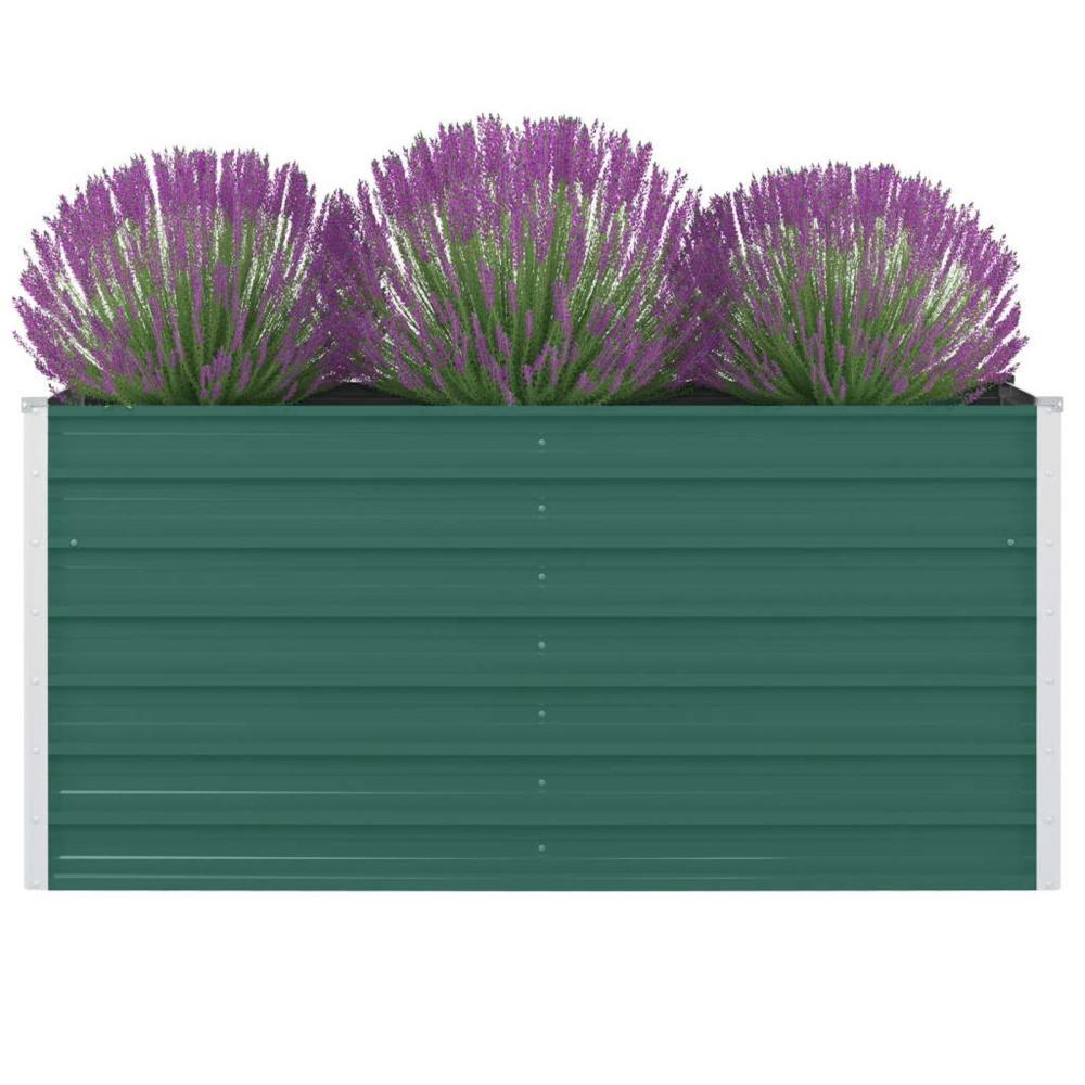 Raised bed 160 x 80 x 77 cm galvanized steel green  |   Garden Tools Garden Tools Garden Tools