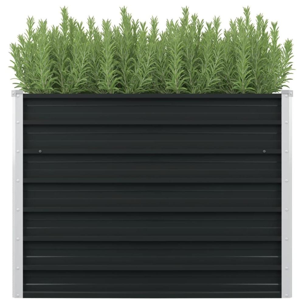 Raised bed anthracite 100 x 100 x 77 cm galvanized steel  |   Garden Tools Garden Tools Garden Tools