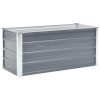 Raised garden bed galvanized steel 100x40x45 cm gray  |   Garden Tools Garden Tools