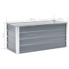 Raised garden bed galvanized steel 100x40x45 cm gray  |   Garden Tools Garden Tools