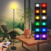 RGBW LED Floor Lamp Outdoor Solar Lamp Colorful Desk Light with Remote Controller Pull Chain Switch  |   Indoor Lighting Indoor Lighting Black With White